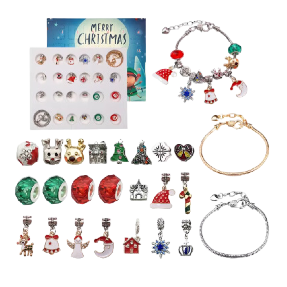 DIY Smycken Adventskalender -Röd - Ozerty