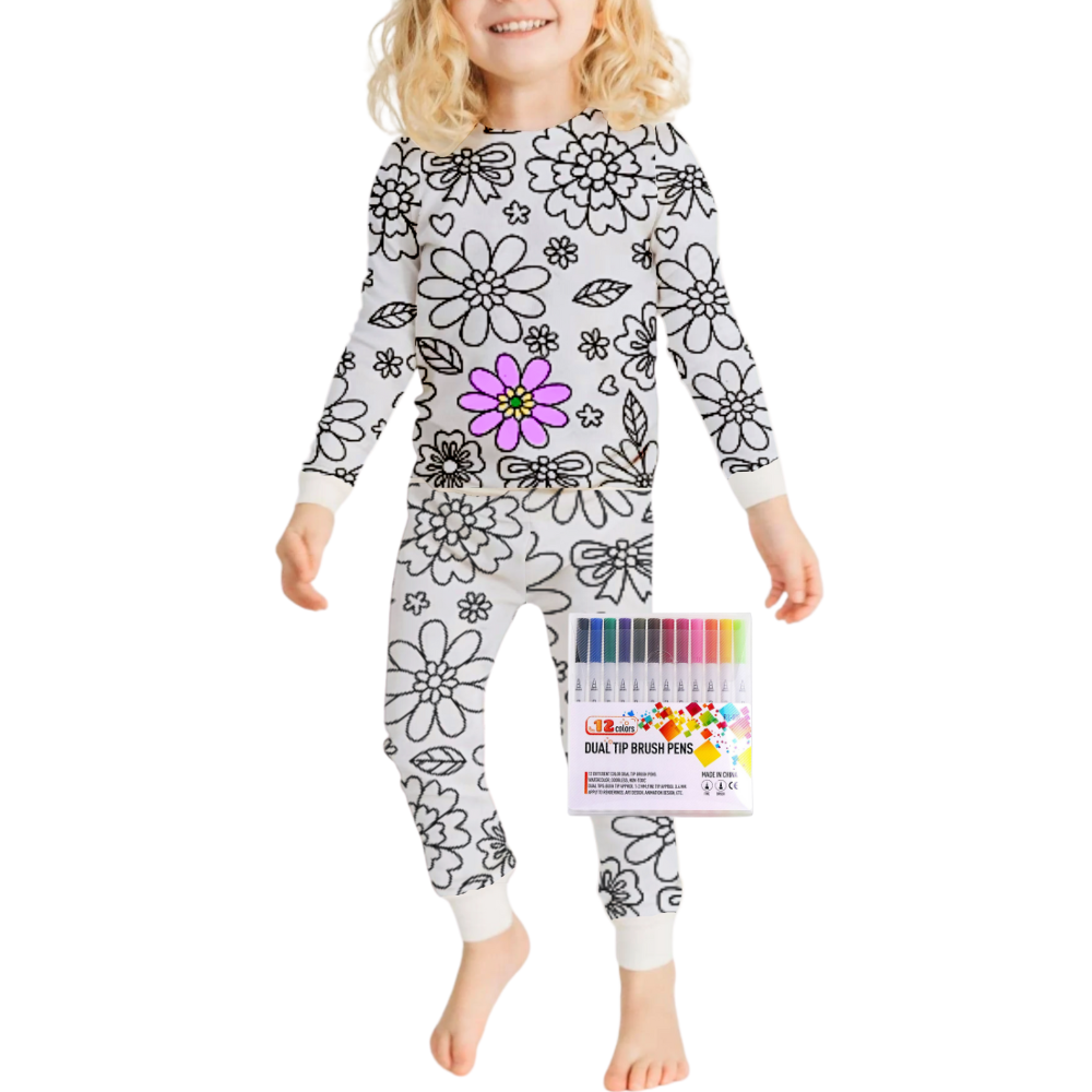Doodle Dream Pyjamas -Blommor - Ozerty