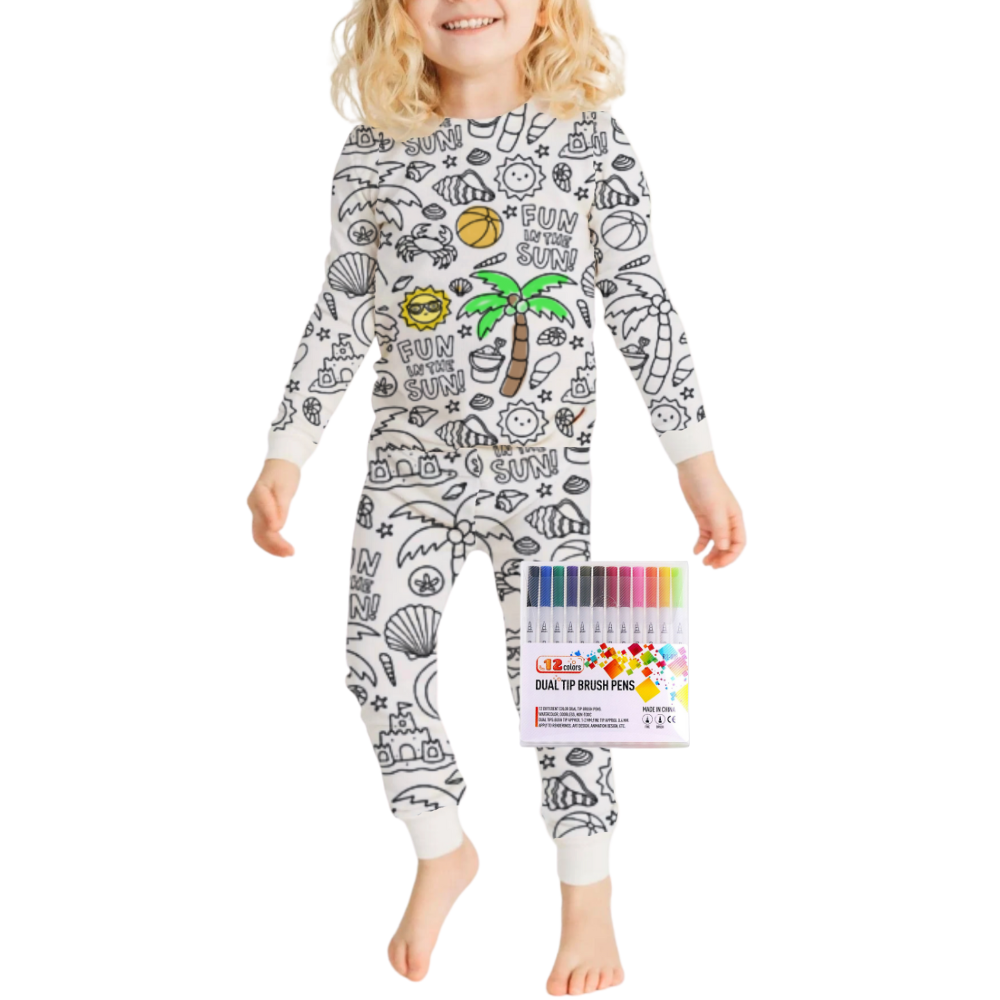 Doodle Dream Pyjamas -Hav & Sol - Ozerty