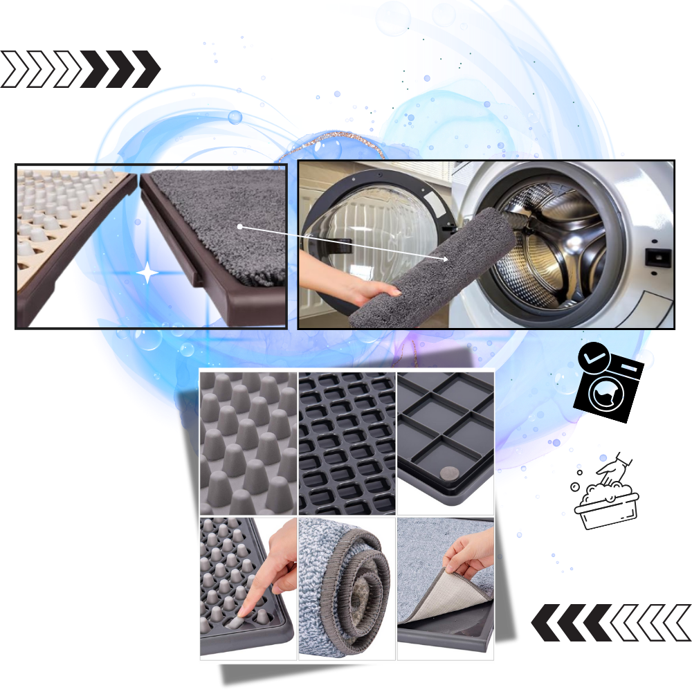 Dörrmatta med dubbla rengöringszoner för sanering - Ozerty