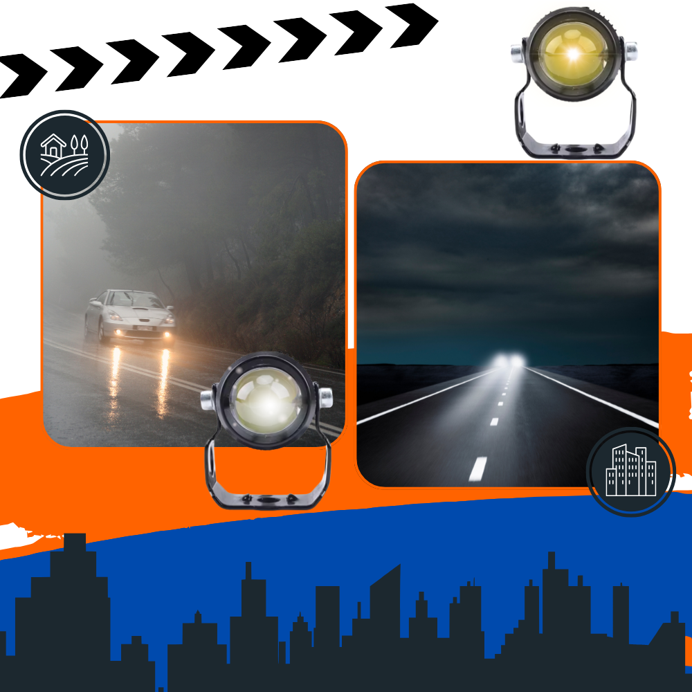 Motorcykelstrålkastare med dubbla lägen - Ozerty