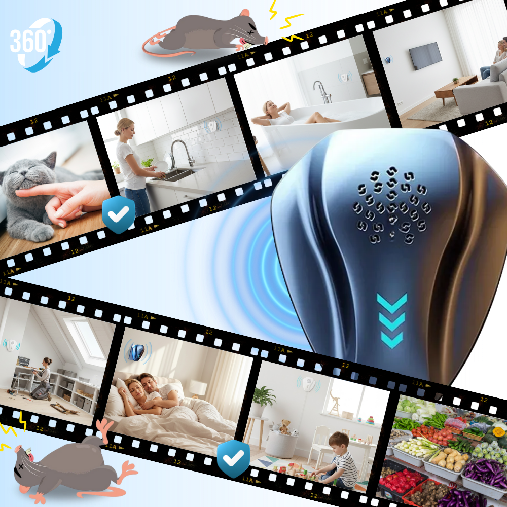 Dubbel skadedjuravstötande ultraljudsanordning - Ozerty