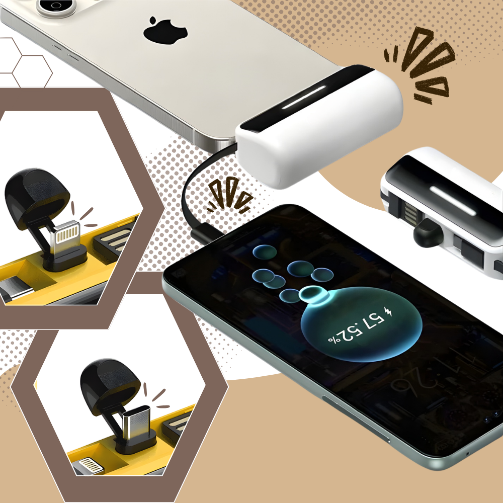 Effektiv och pålitlig mini-powerbank med stativ - Ozerty