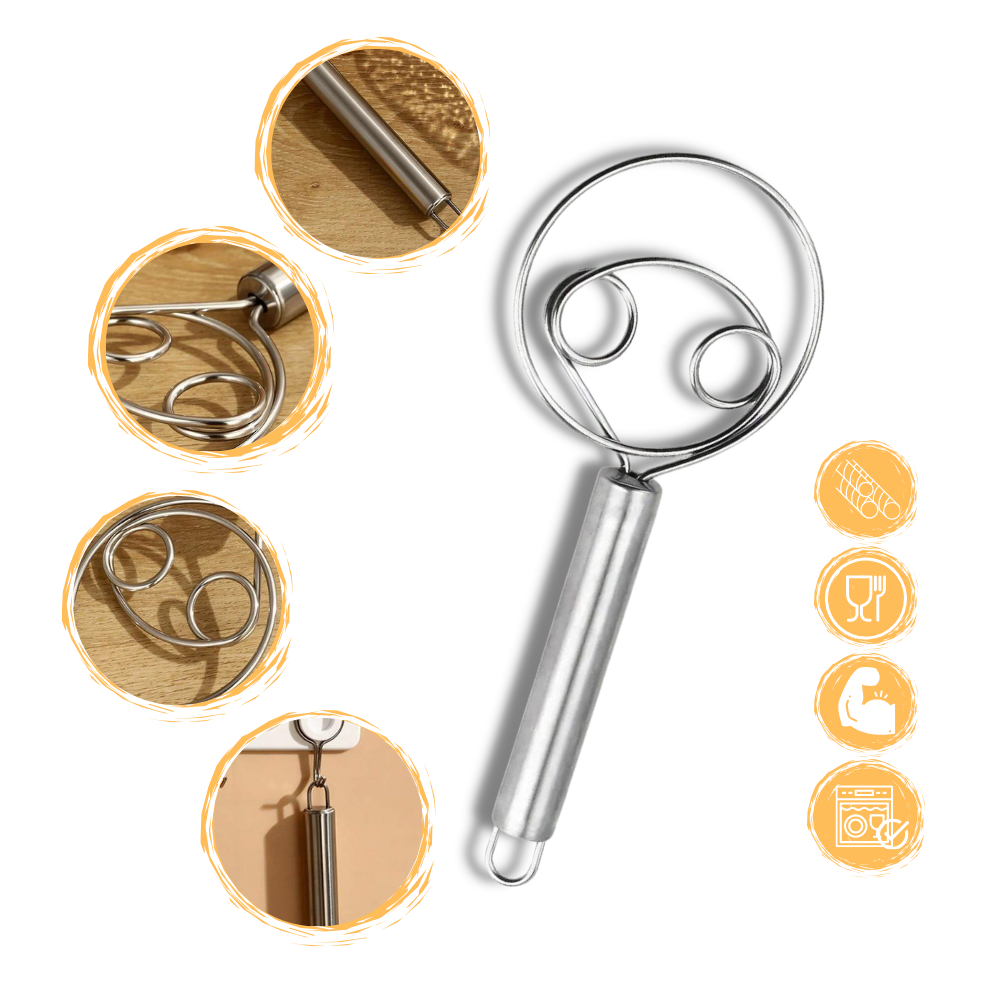 Enkel degvisp i rostfritt stål - Ozerty