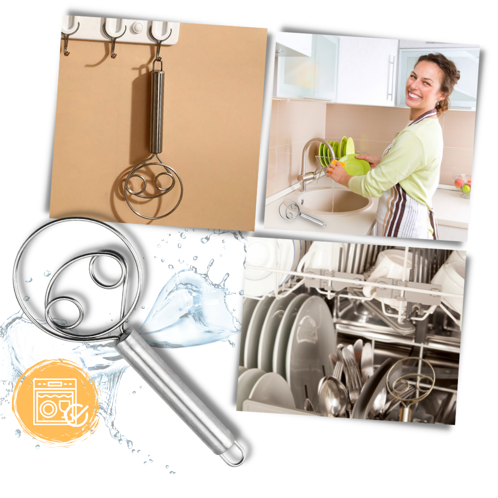 Enkel degvisp i rostfritt stål - Ozerty