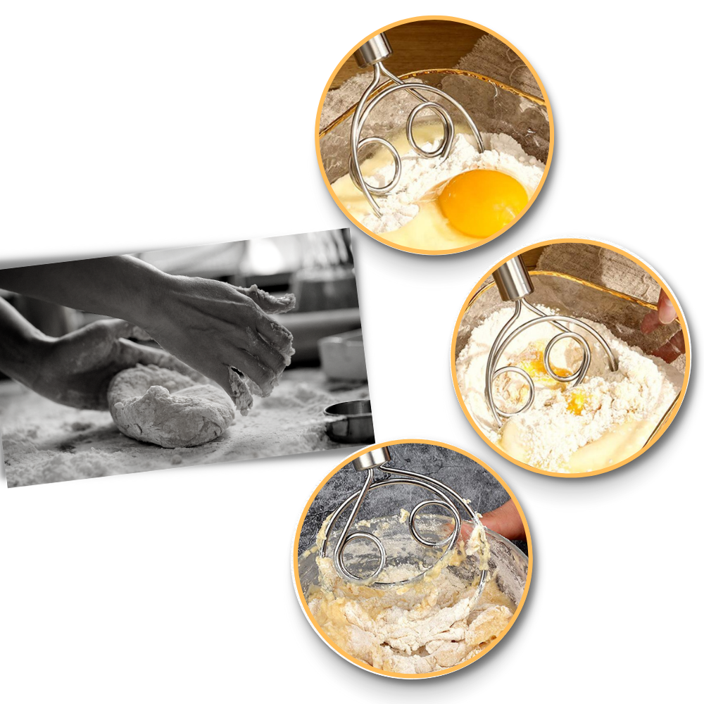 Enkel degvisp i rostfritt stål - Ozerty