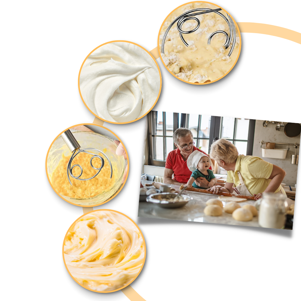 Enkel degvisp i rostfritt stål - Ozerty