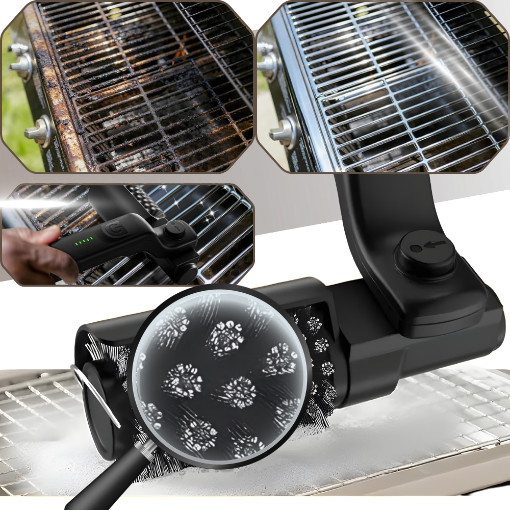 Enkel och bekväm sladdlös grillborste - Ozerty