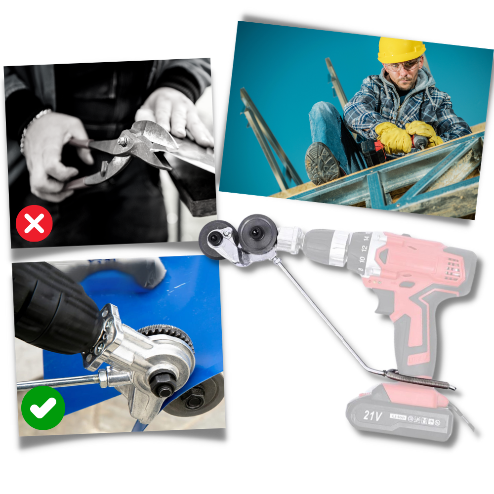 Kit med elektrisk nibblare för borrmaskin - Ozerty