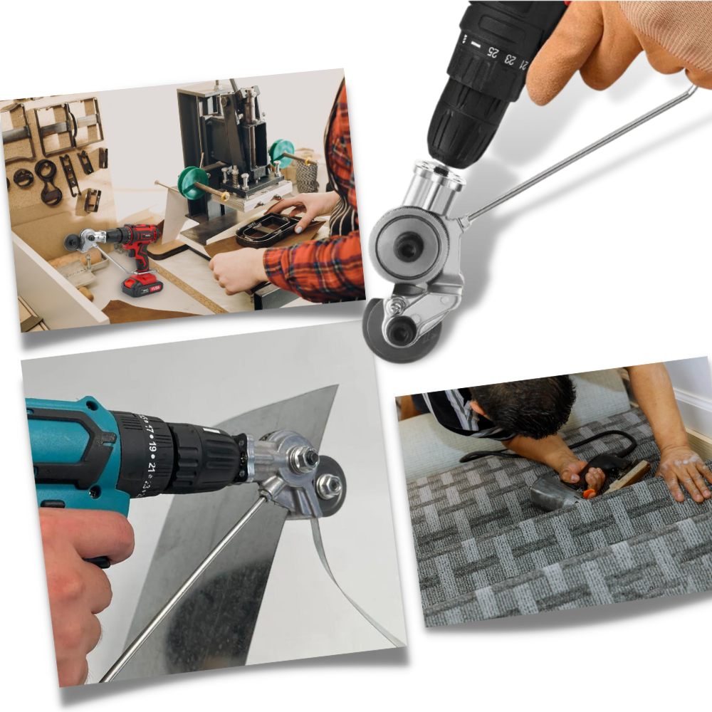 Kit med elektrisk nibblare för borrmaskin - Ozerty