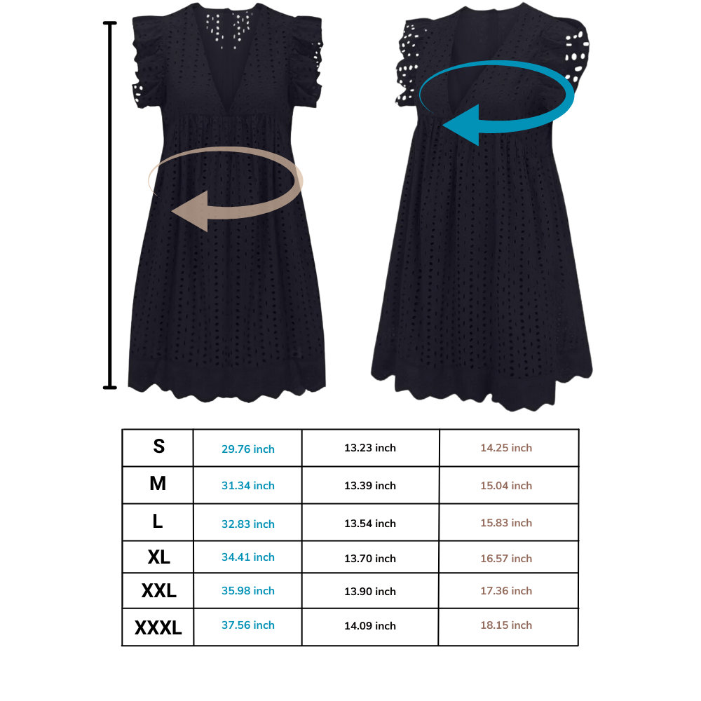 Elegant Broderie Anglaise-klänning - Ozerty