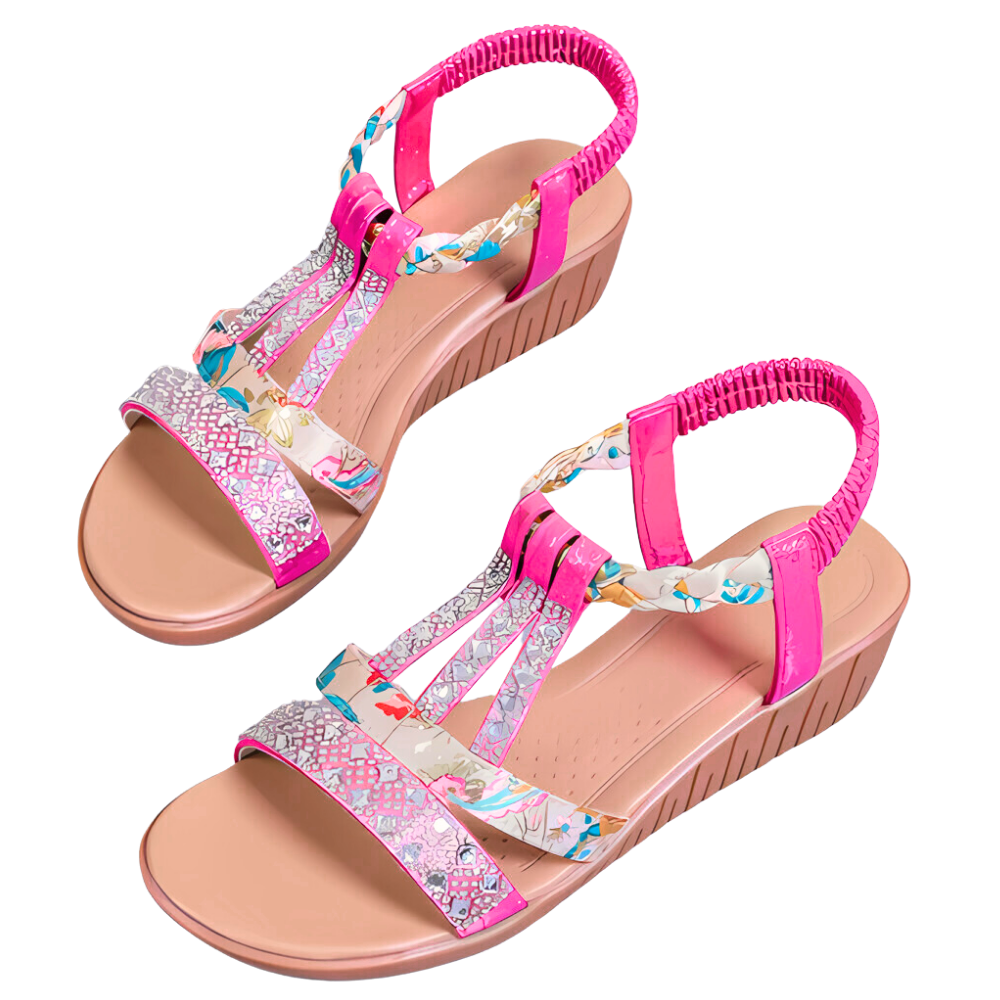 Eleganta ortopediska boho-sandaler -Rosa - Ozerty