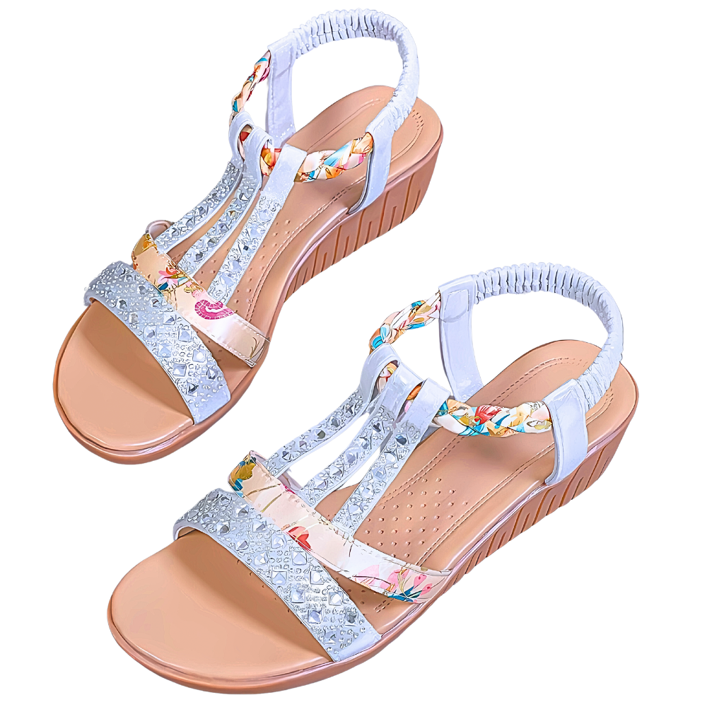 Eleganta ortopediska boho-sandaler -Silver - Ozerty