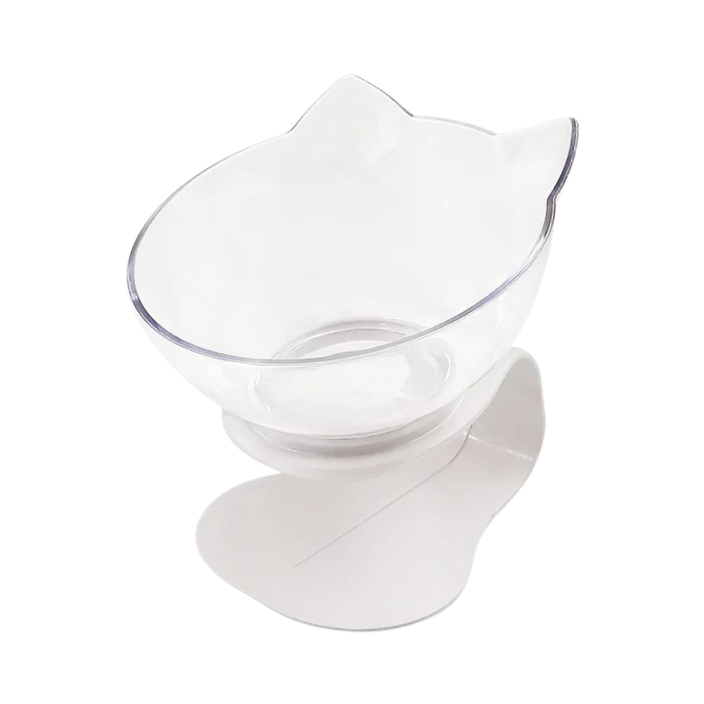 Upphöjd matskål för katter -Genomskinlig - Ozerty