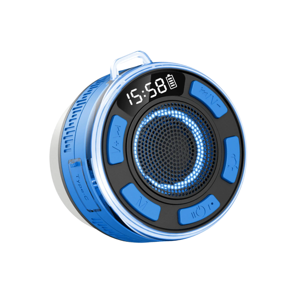 Kraftfull och modern badrumshögtalare -Blå - Ozerty