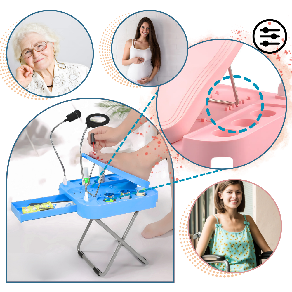 Ergonomiskt LED-pedikyrfotstöd - Ozerty