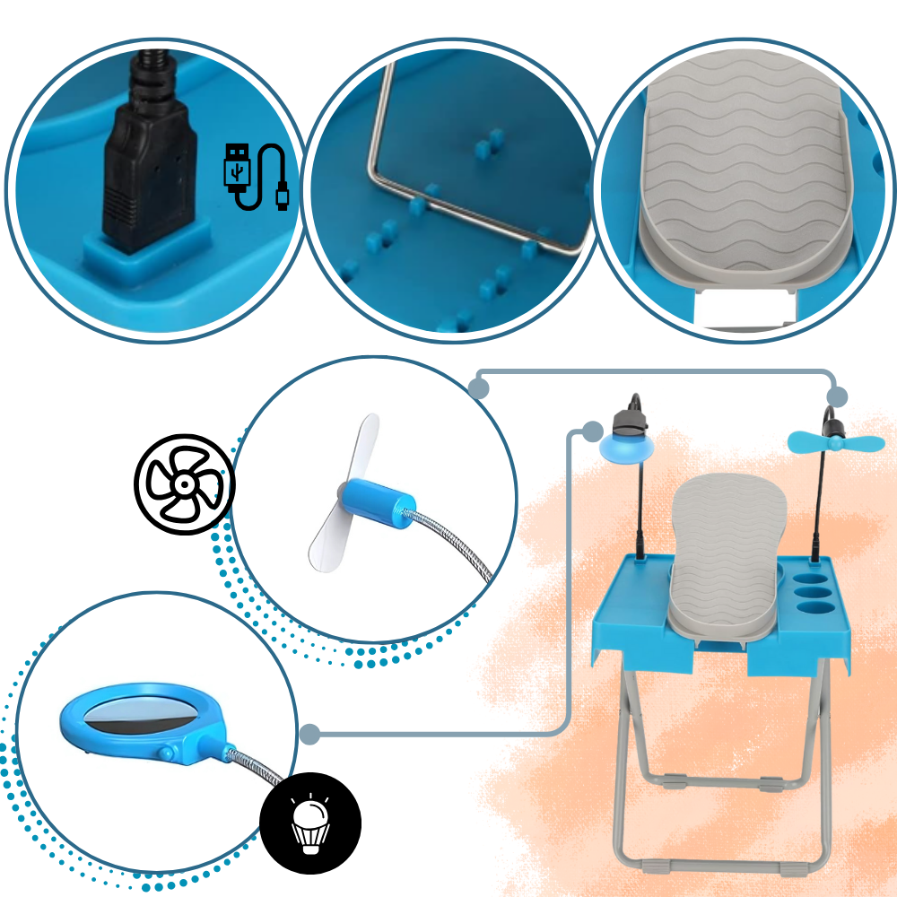 Ergonomiskt LED-pedikyrfotstöd - Ozerty
