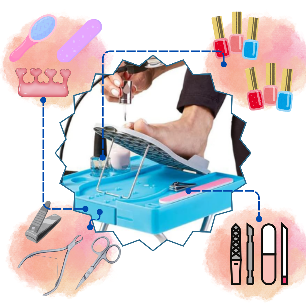 Ergonomiskt LED-pedikyrfotstöd - Ozerty