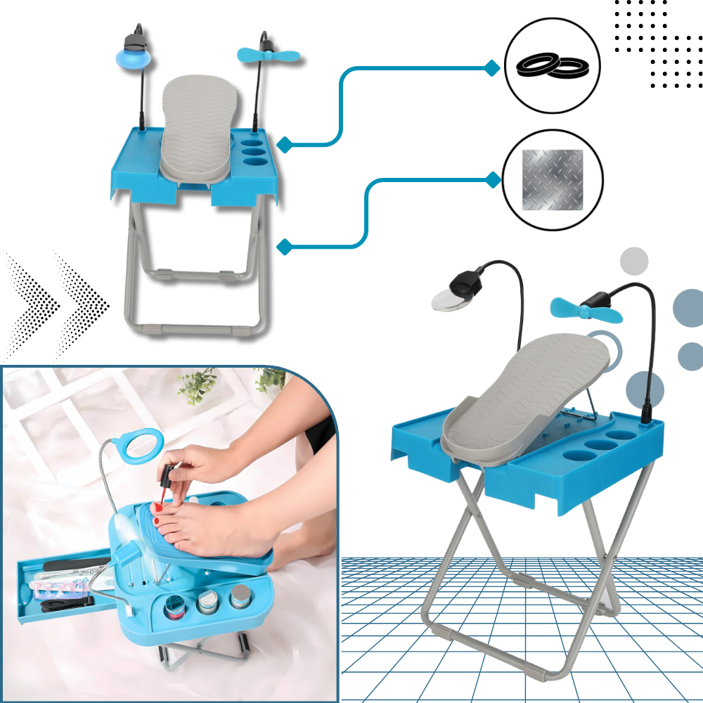 Ergonomiskt LED-pedikyrfotstöd - Ozerty