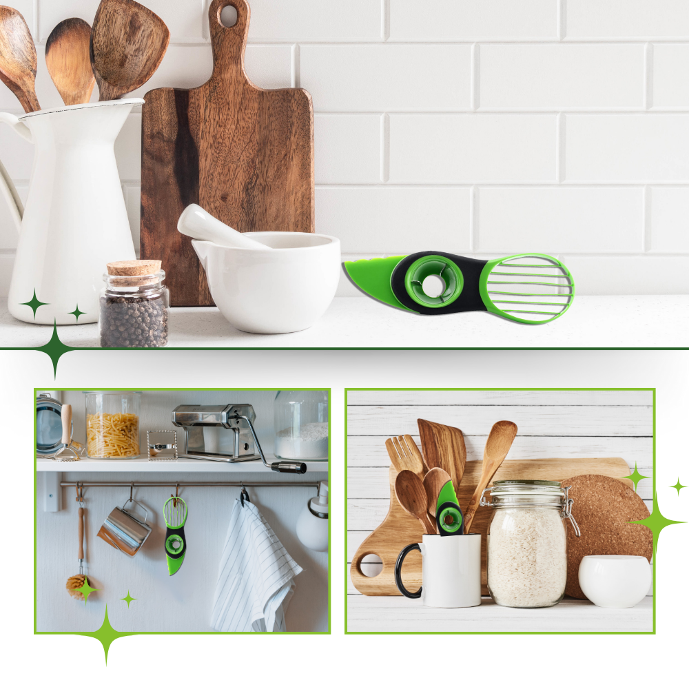 Ergonomiskt multifunktionellt avokadoverktyg - Ozerty