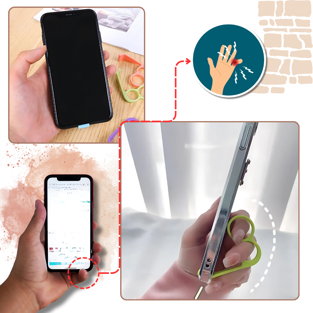 Ergonomisk fingerhållare för telefon - Ozerty