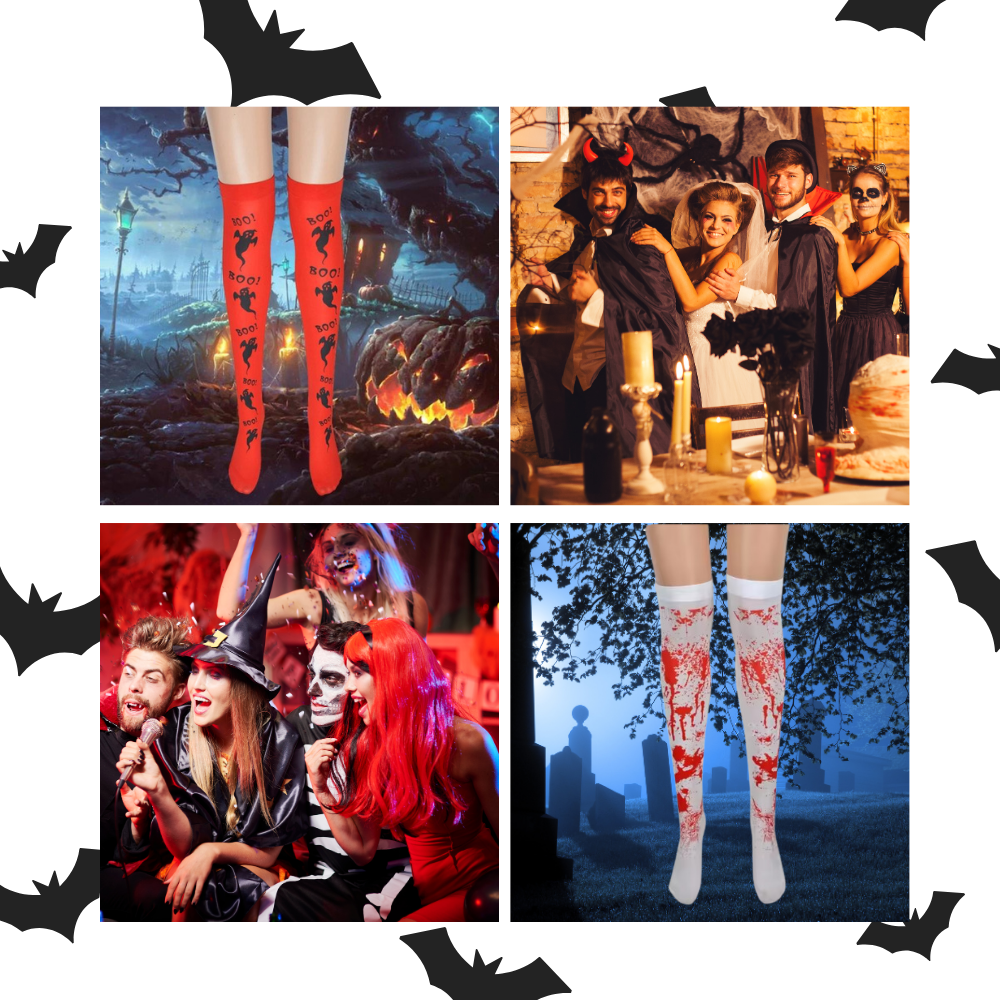 Halloween kompressionsstrumpor - Ozerty