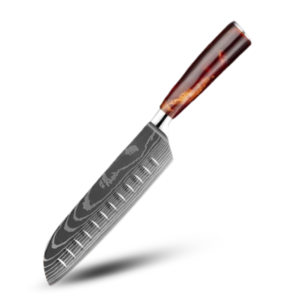 Japanska knivar i Fire Land-serien -Santoku-kniv 18 cm - Ozerty