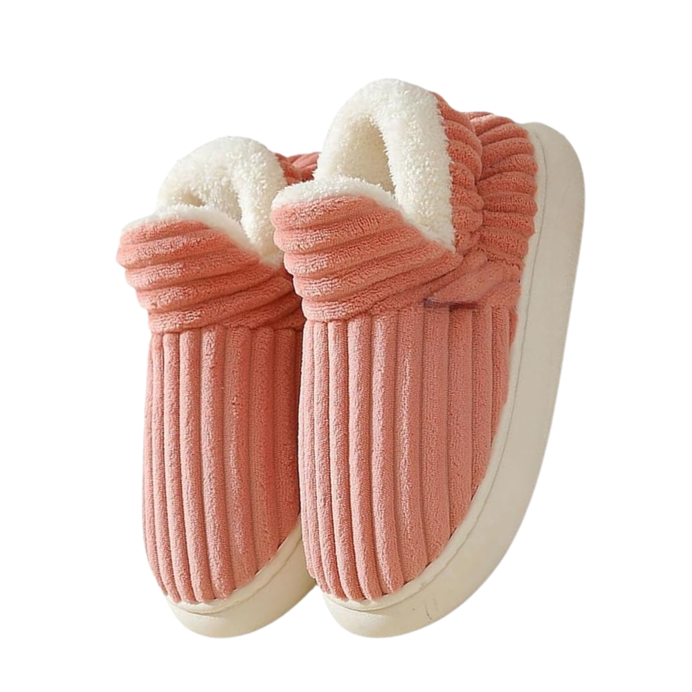 Fluffiga plyschtofflor