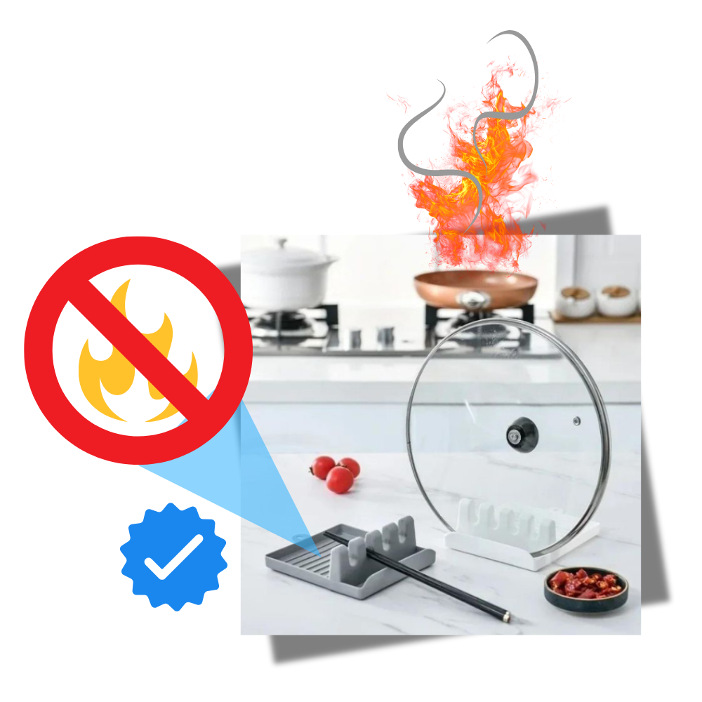 Fyra-spårs halkfritt ställ för köksredskap - Ozerty