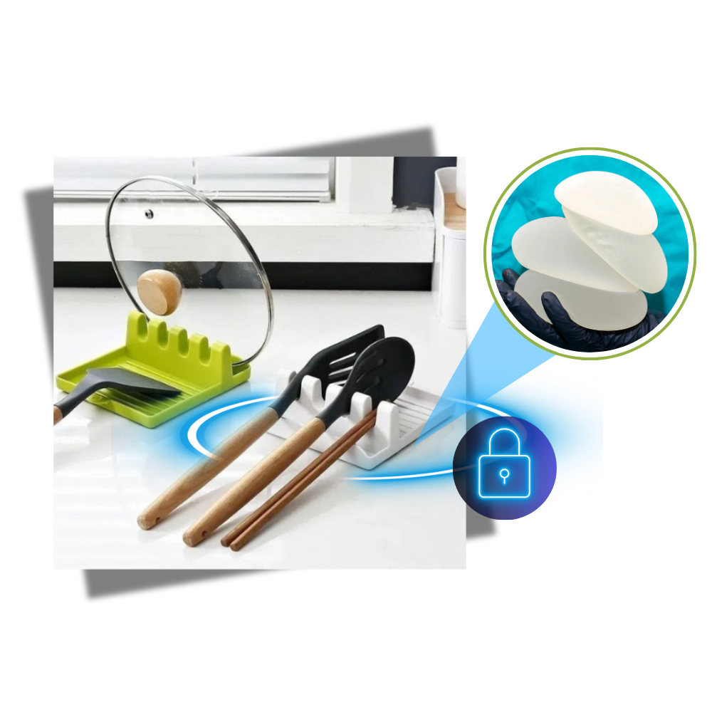 Fyra-spårs halkfritt ställ för köksredskap - Ozerty