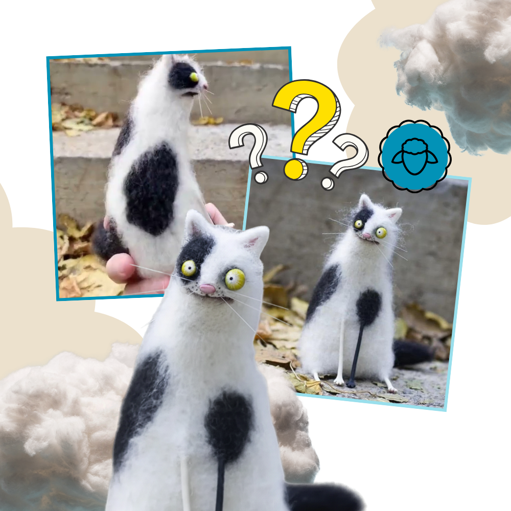 Rolig, rufsig dekorationskatt - Ozerty