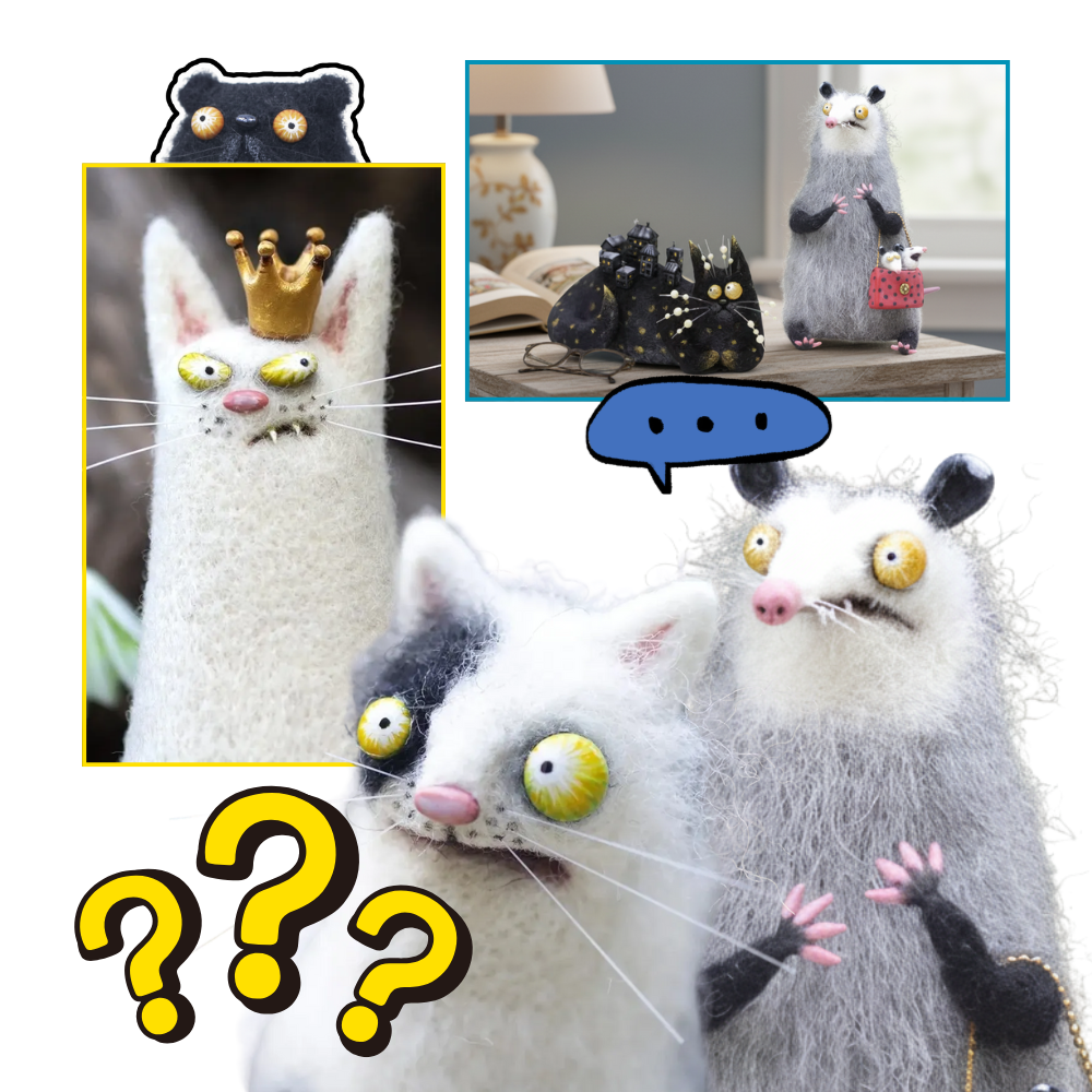 Rolig, rufsig dekorationskatt - Ozerty