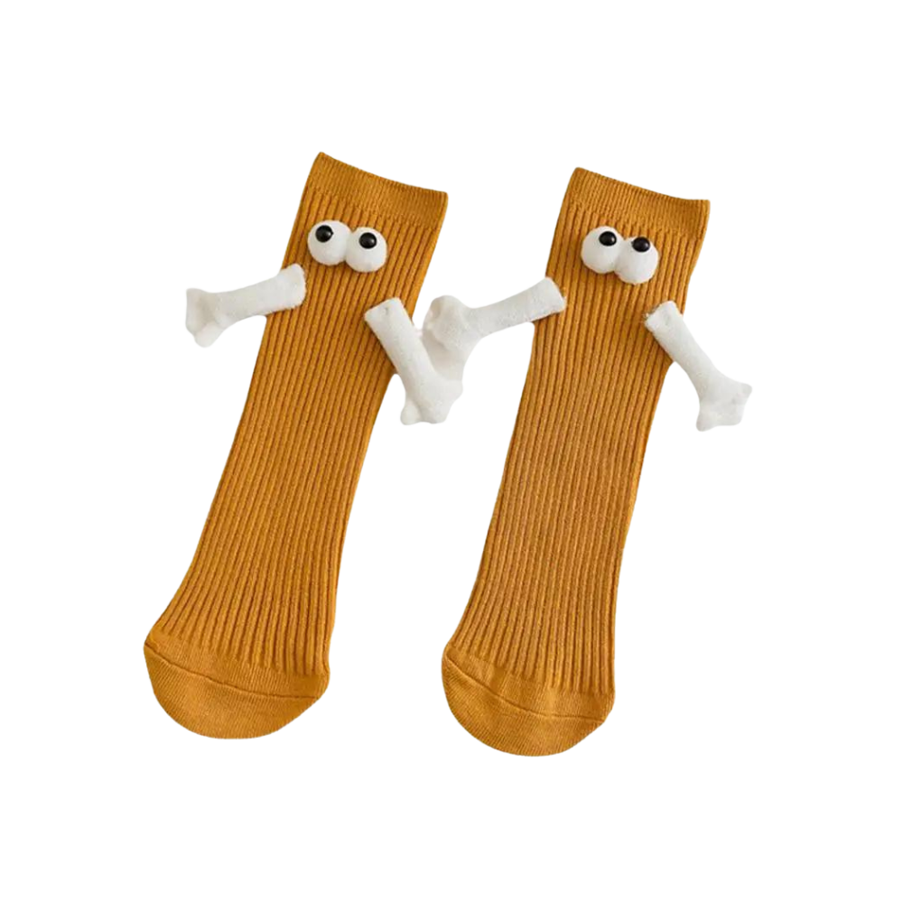 Roliga strumpor med magnetiska händer -Orange - Ozerty