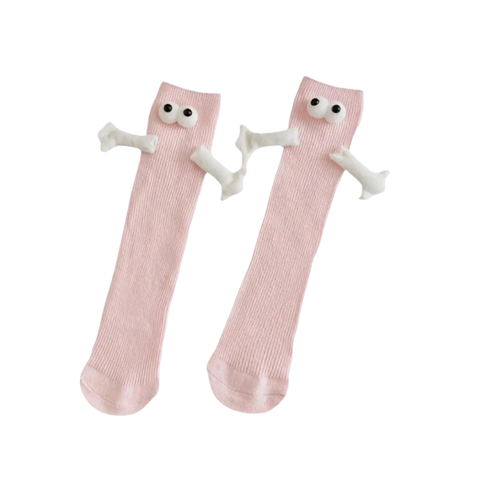 Roliga strumpor med magnetiska händer -Rosa - Ozerty