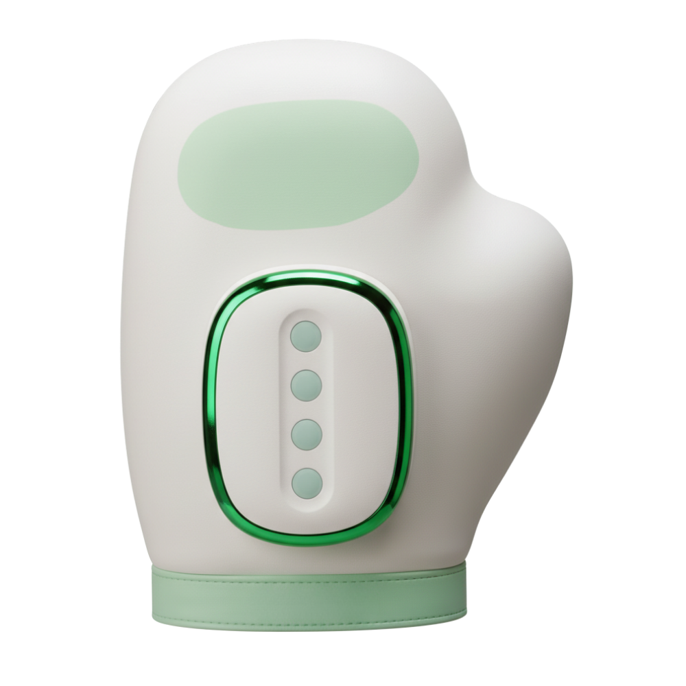 Massagehandske med värmekompression -Grön - Ozerty