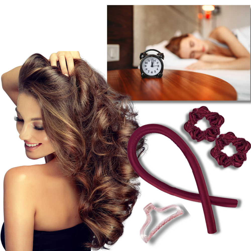 Hårstyling utan värme - Hårband i silke - Ozerty