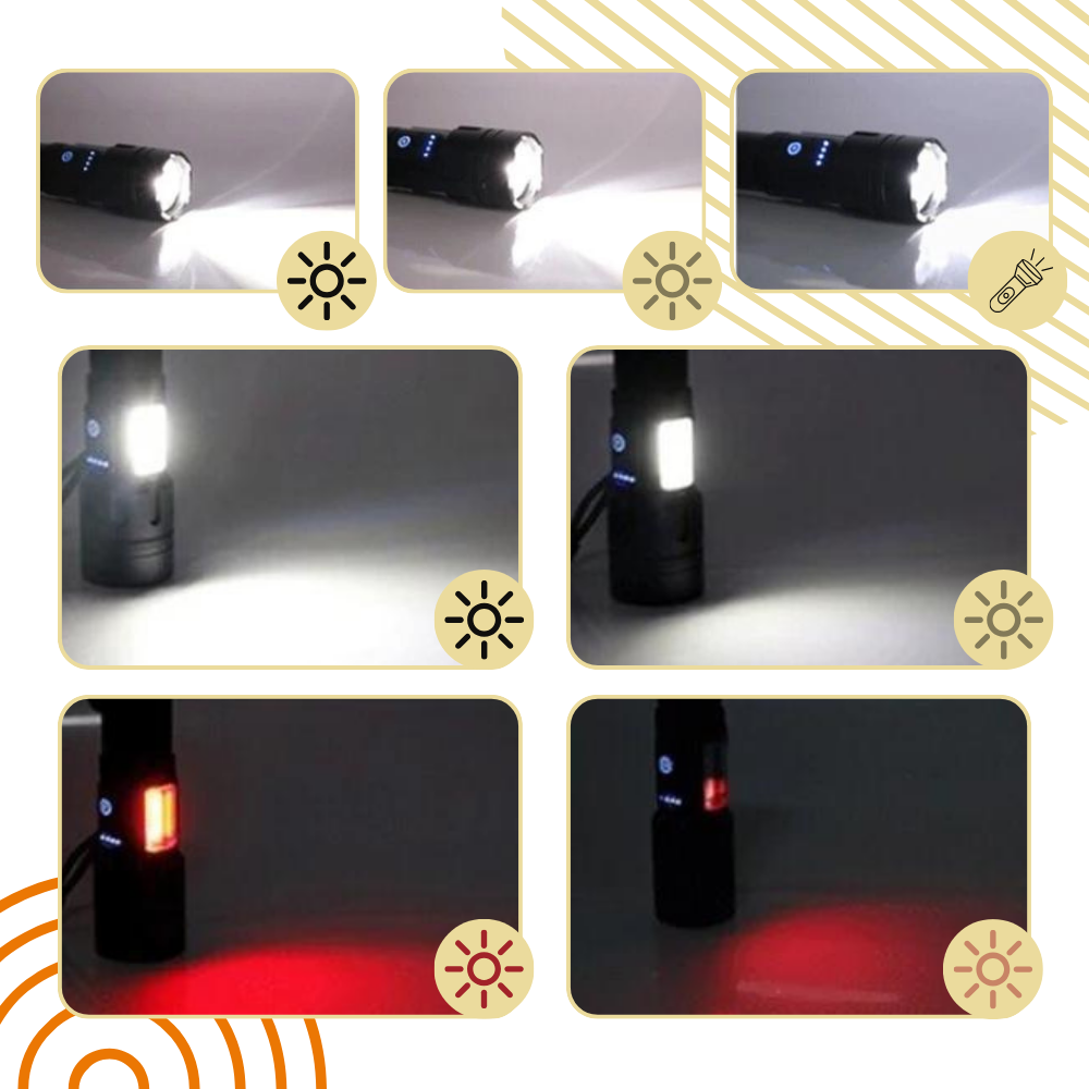 Uppladdningsbar LED-ficklampa - Ozerty