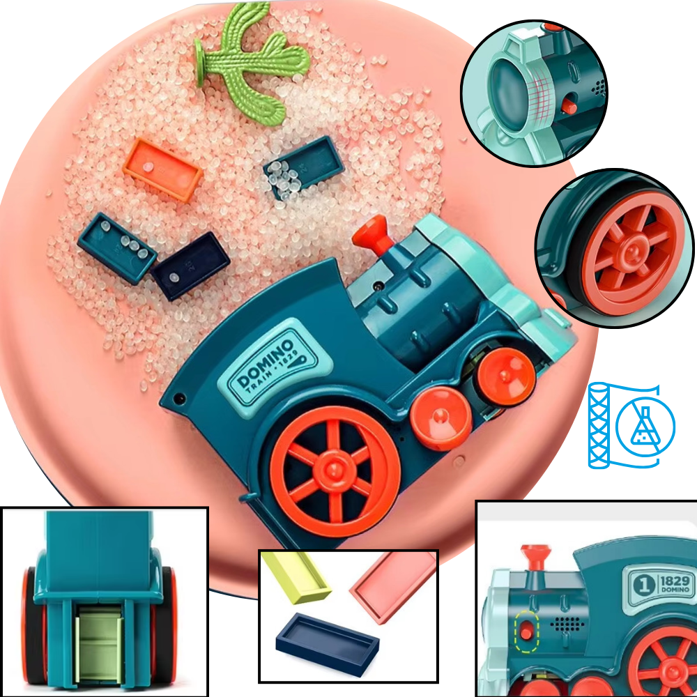 Interaktivt automatiskt dominotåg - Ozerty