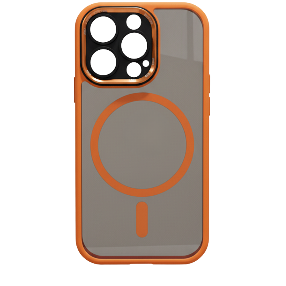 Magnetiskt stötsäkert fodral till iPhone -Orange - Ozerty