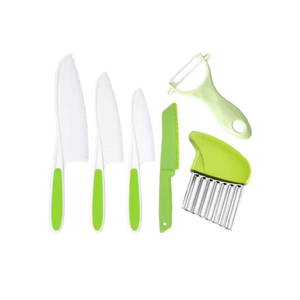 Barnvänligt köksredskapsset -Grön - Ozerty