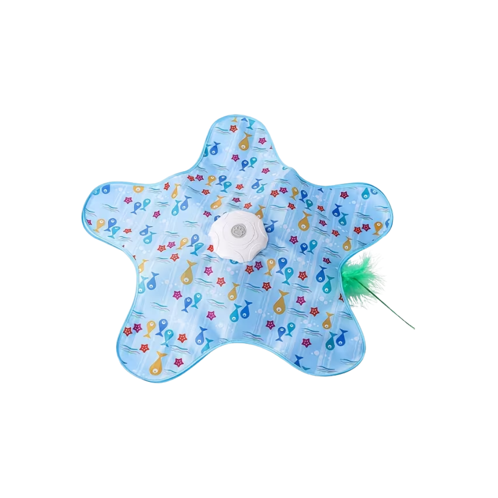 Fjäderleksak för kattungar vid tandning -Blå - Ozerty