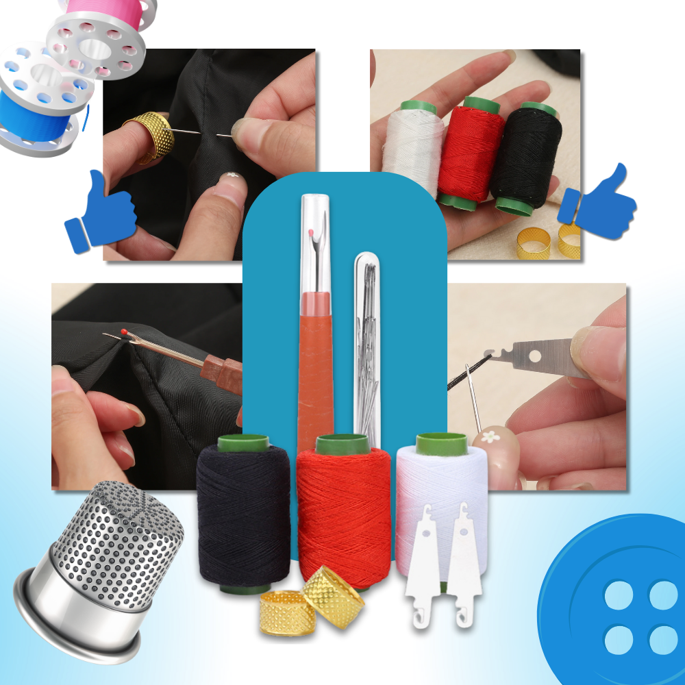 Broderikit med storögnade nålar - Ozerty