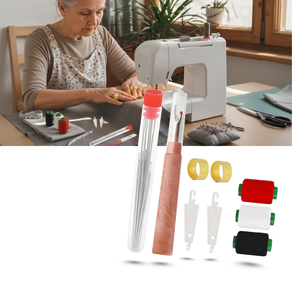 Broderikit med storögnade nålar - Ozerty