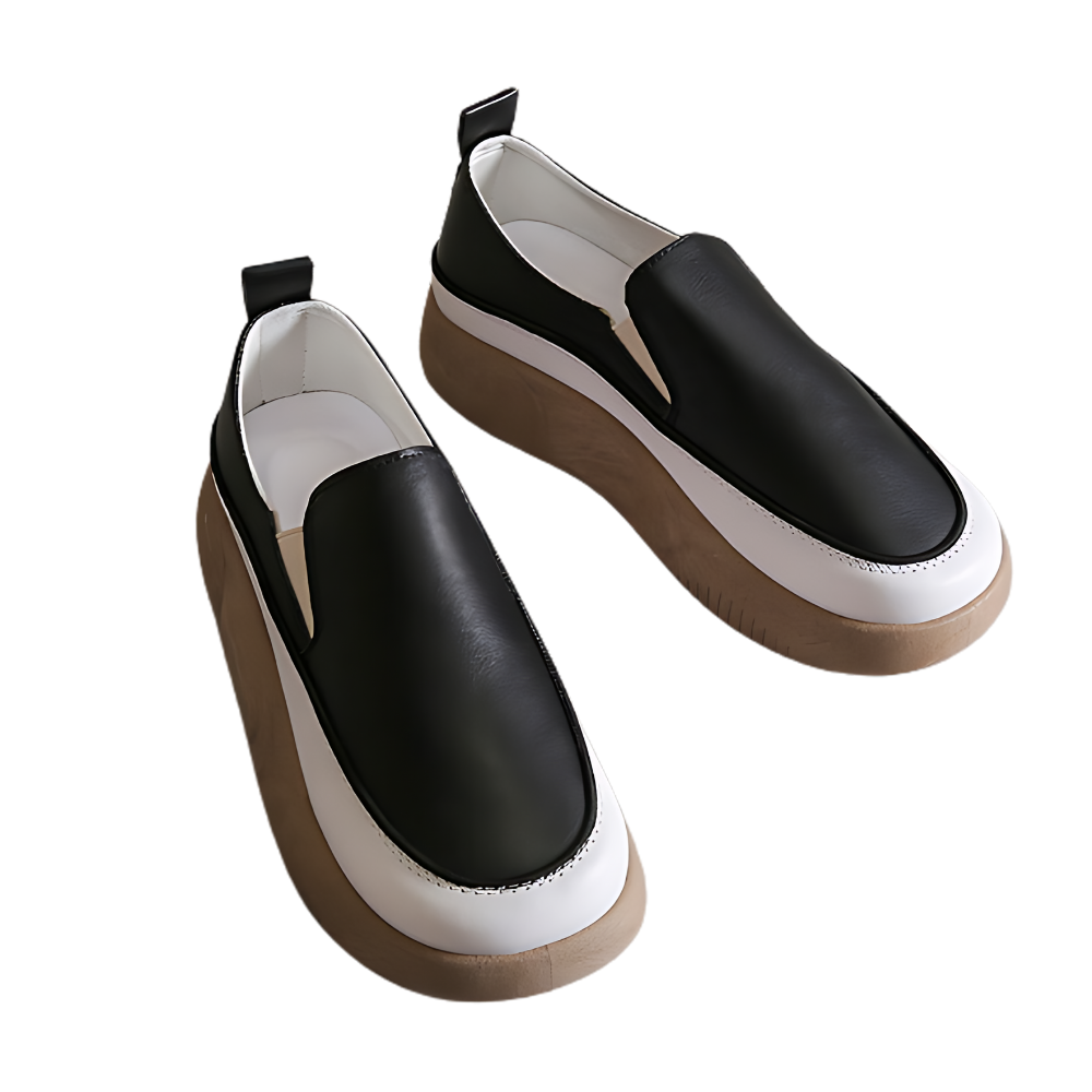 Lätta loafers med mjuk plattform -Svart/EU35/US5/UK2.5Svart/EU36/US6/UK3Svart/EU37/US6.5/UK4Svart/EU38/US7.5/UK5Svart/EU39/US8.5/UK6Svart/EU40/US9/UK6.5 - Ozerty