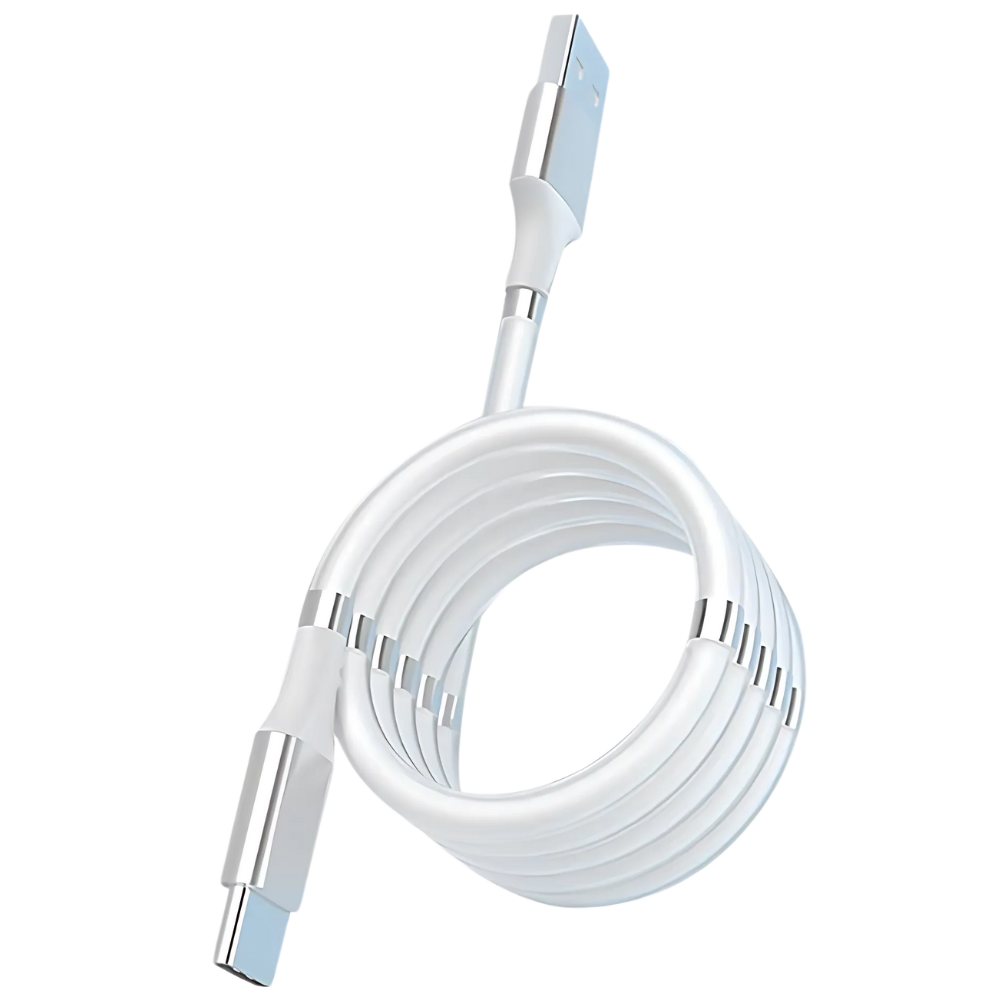 Magnetisk Flex USB-kabel -Vit - Ozerty