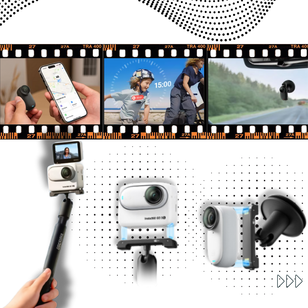 Magnetisk montering Insta 360 handsfree-kamera - Ozerty