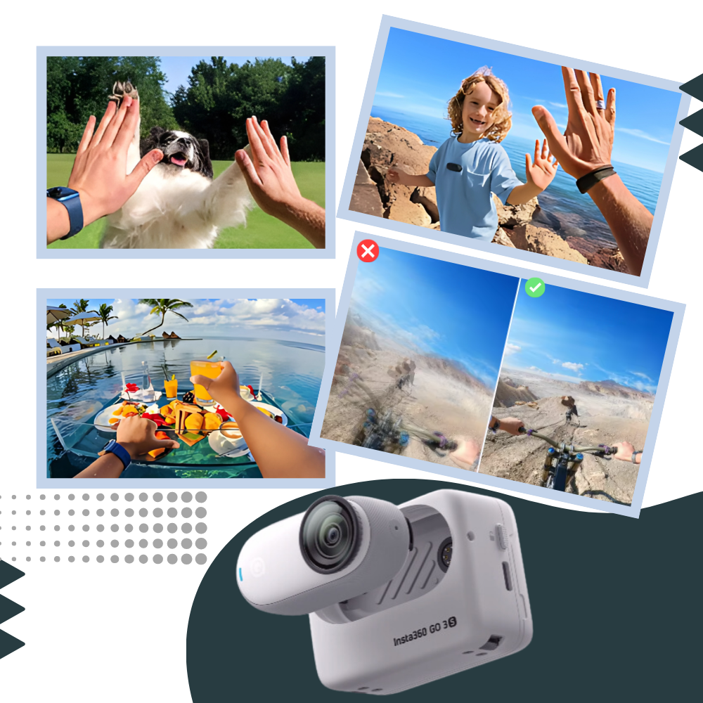 Magnetisk montering Insta 360 handsfree-kamera - Ozerty