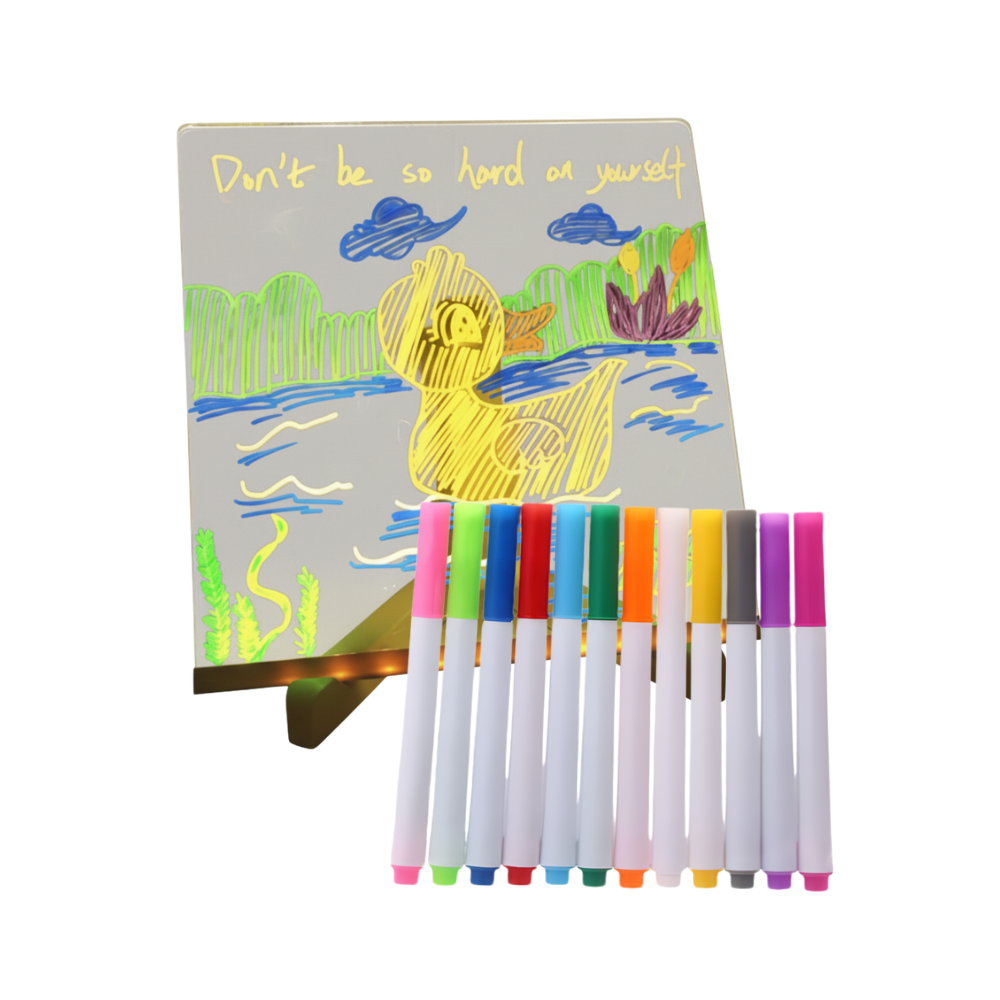 Fascinerande LED-anteckningstavla -20 x 20 cm - Ozerty