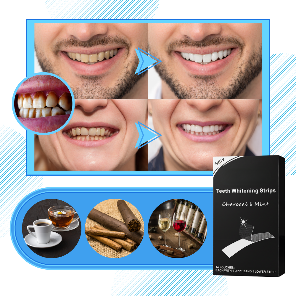 Tandblekningsremsor med kol - Ozerty