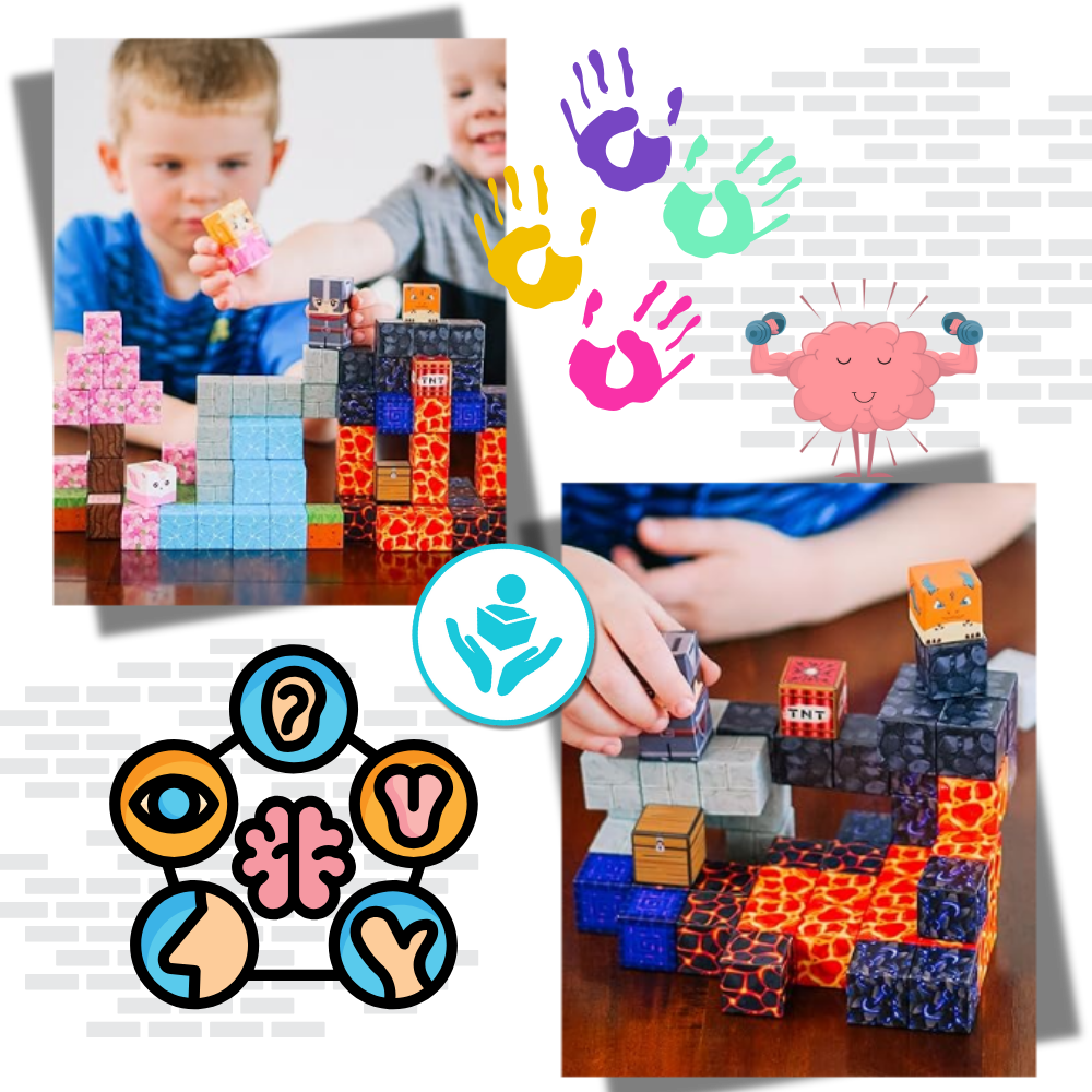 Lärorika Magnetiska Minecraft Block - Ozerty